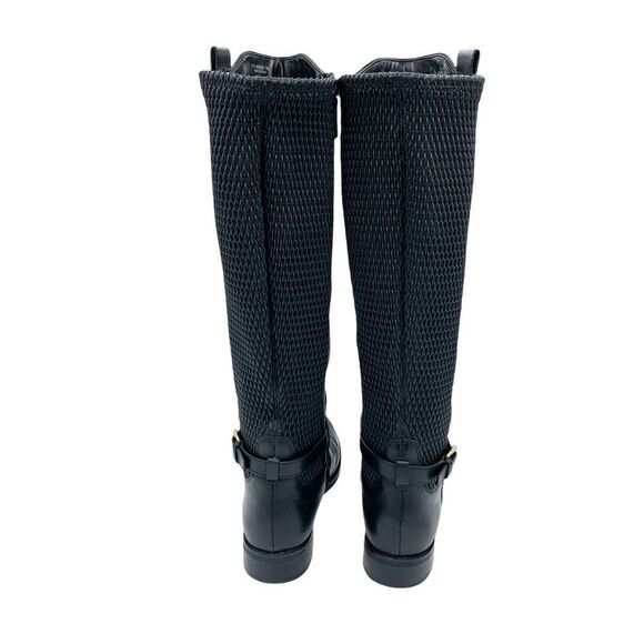 Cole Haan Galina Tall Black Riding Boots Chunky Low Heel Sz 8 - Picture 4 of 16